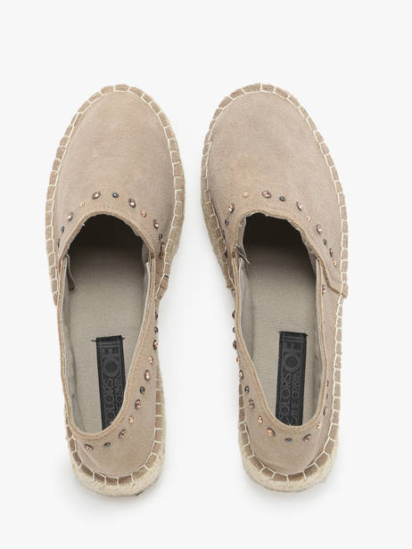 Espadrilles Uit Leder Colors of california Beige women HCESPA10 ander zicht 3